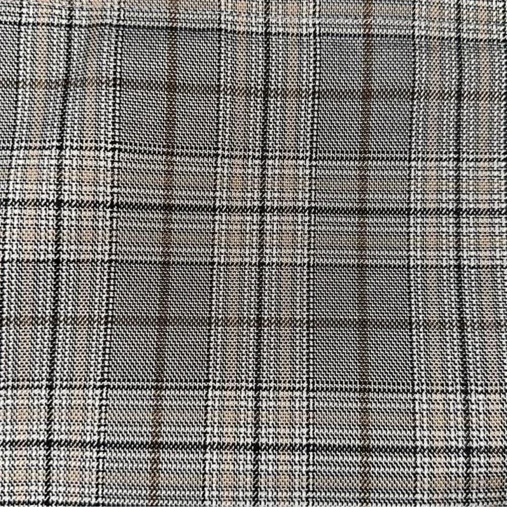 porridge x Anthropologie L Neutral Motif Button Side Plaid Midi Skirt - Picture 14 of 16
